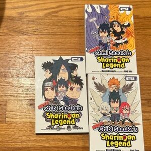 Naruto Chibi Sasuke's Sharingan Legend Books Set Volumes 1-3 Set Gift Anime